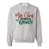 Married to the Grinch Grey Crewneck and Long-Sleeve