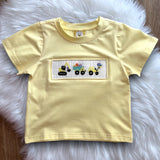 On the hunt for a sweet Easter look? Our Easter Egg Hand Smocked Tee is the perfect pick! From hand smocked Easter eggs & construction trucks, this festive top will have your little one egg-static! Get it now before it’s gone!